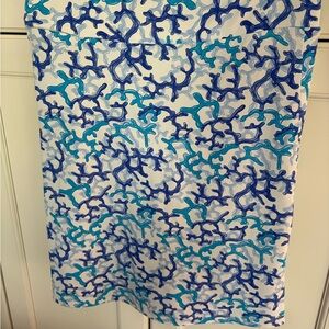 Lulu-B Blue and White Coral Print Skort